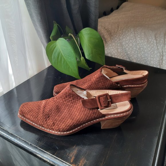 Via Spiga Woven Suede Mule in Cognac Sz 8 - Picture 3 of 10